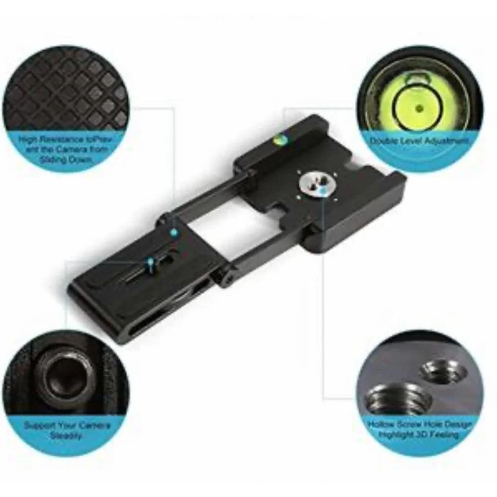 Z Flex Tilt Tripod Head Aluminum Alloy Folding Z Tilt Head Plate Stand Holder f